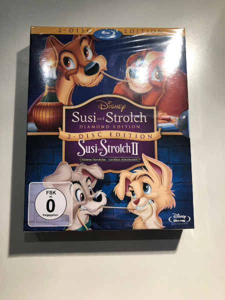 Susi und Strolch 1+2 BOX Disney Blu Ray NEU Kaufen!
