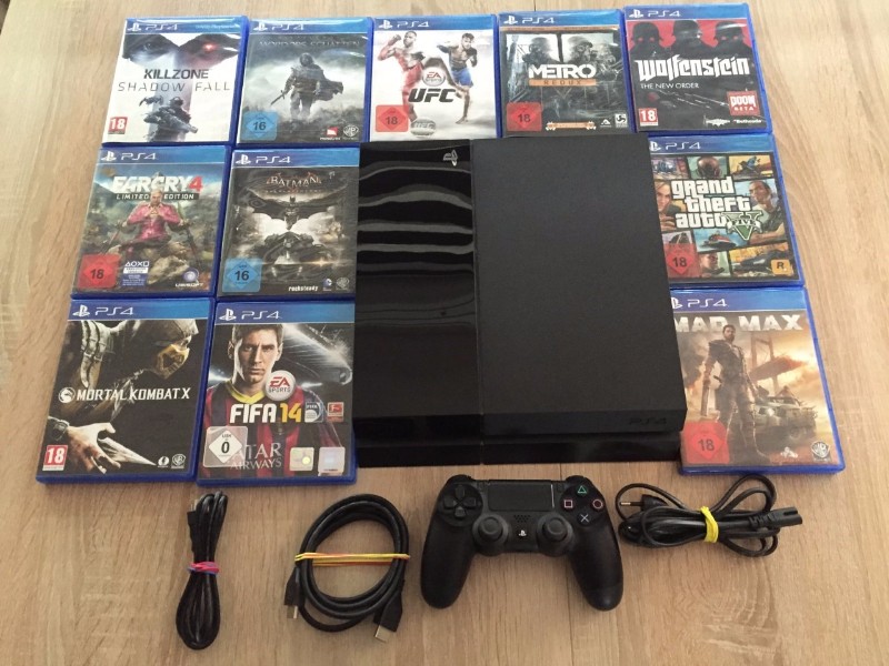 PS4 Konsole + Controller + alle Kabel + Top Spiele Kaufen!